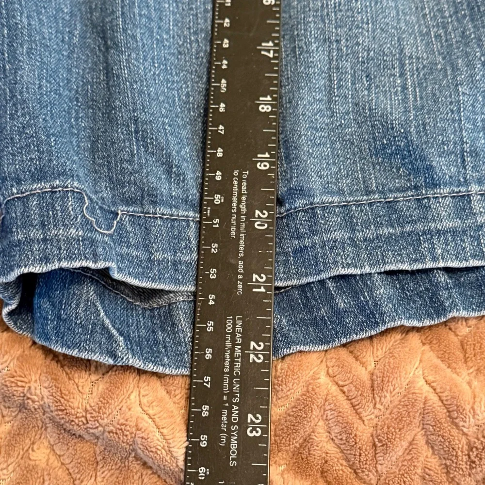 JMS Just My Size Womens 22W Denim Bermuda Shorts Butterfly Rhinestone Antique